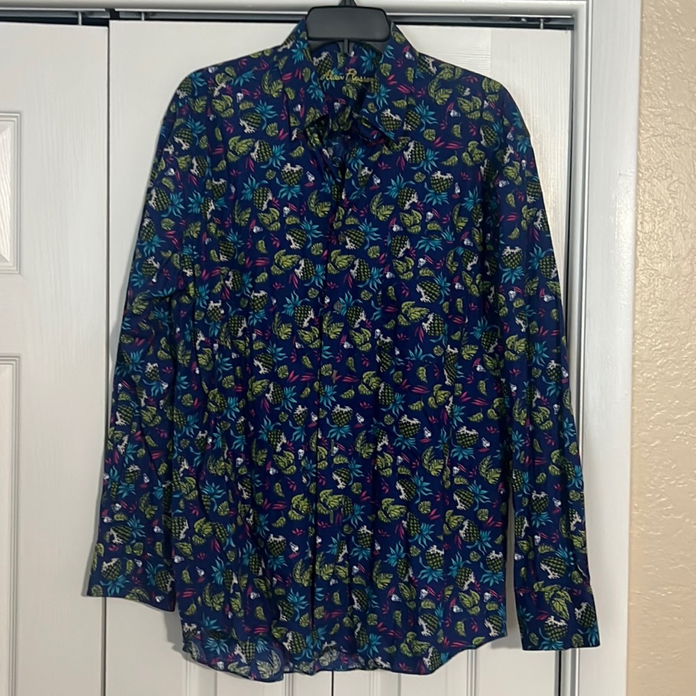 NWOT Men’s Alan Flusser Long Sleeve Button Down Shirt Size L